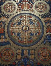 Tibet. THANGKA Malerei Buddha