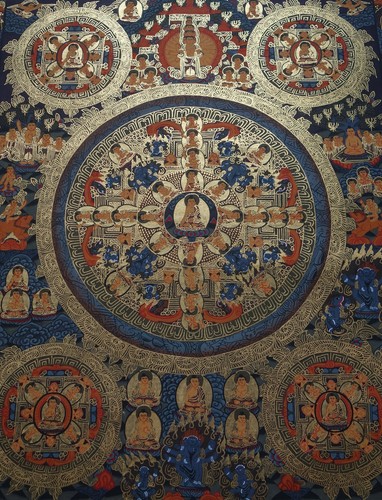 Tibet thangka malerei buddha - tibet.,