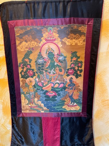 Thangka grüne tara - tara!, original