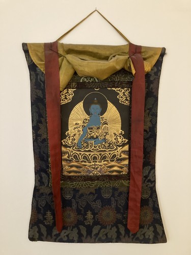 Thangka tibet blauer buddha - blauer,